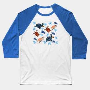 Sea turtles pattern Baseball T-Shirt